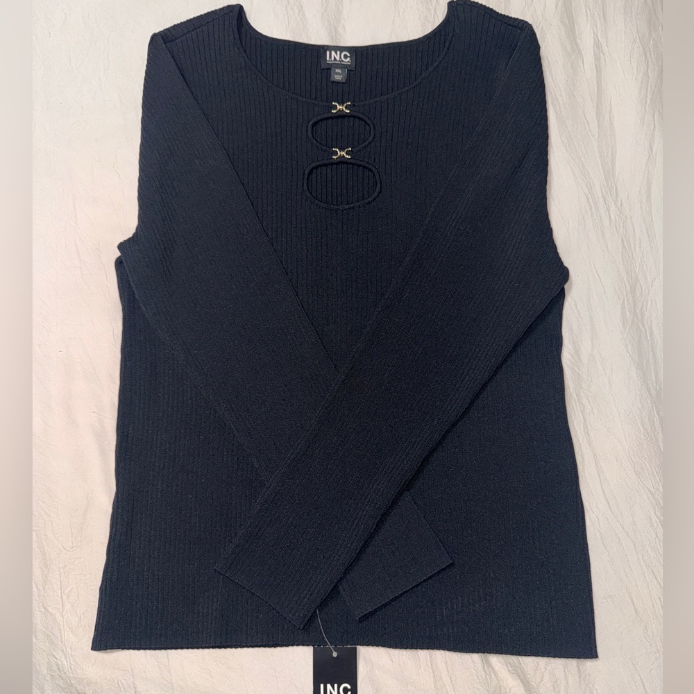 INC International Concepts Women’s Black Sweater